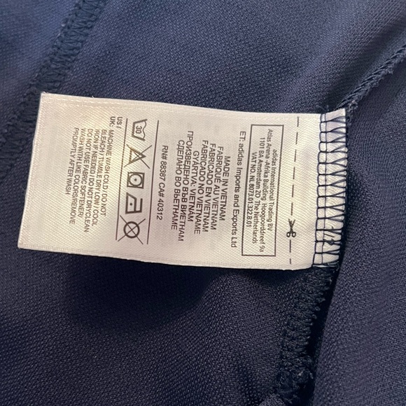 Adidas Climacool Dark Blue Golf Shirt sz Small Geometric Pattern Excellent Cond - Picture 10 of 12